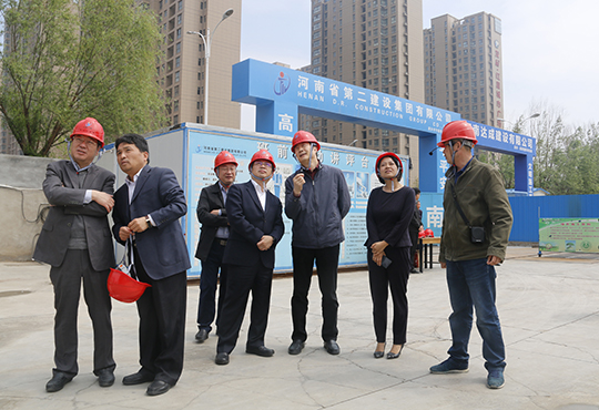 在守拙園項目現(xiàn)場聽取工程情況介紹